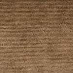 Broadloom carpet solid ribbed cut pile in warm brown.