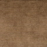 Broadloom carpet solid ribbed cut pile in warm brown.