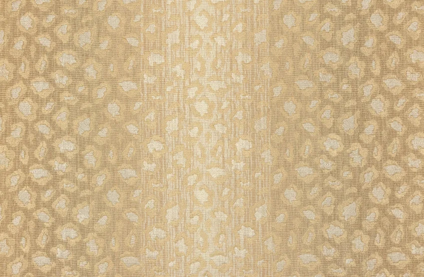 Broadloom carpet swatch in a leopard skin pattern, in warm tan. 