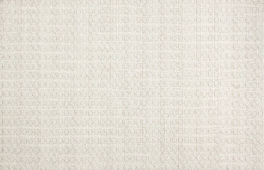 Broadloom carpet swatch in a textured pattern in a white design