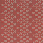 Red fabric with a geometric pattern