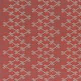 Red fabric with a geometric pattern