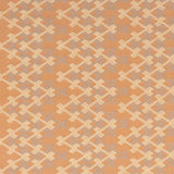 Patterned fabric with geometric design on a tan background