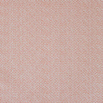 Detail of the reverse side of fabric in a dense checked weave in red and white.