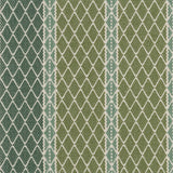 Diamond flatweave runner design in green 