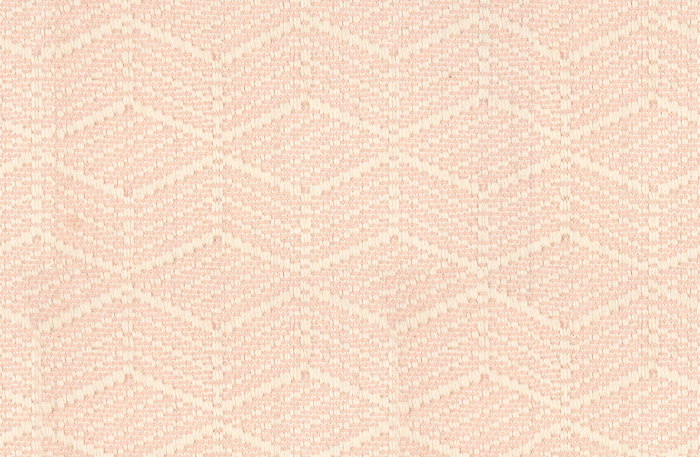 Broadloom in a dimensional herringbone stripe in cream and pink