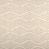 Broadloom in a dimensional herringbone stripe in cream and taupe.