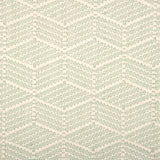 Broadloom in a dimensional herringbone stripe in cream and green.