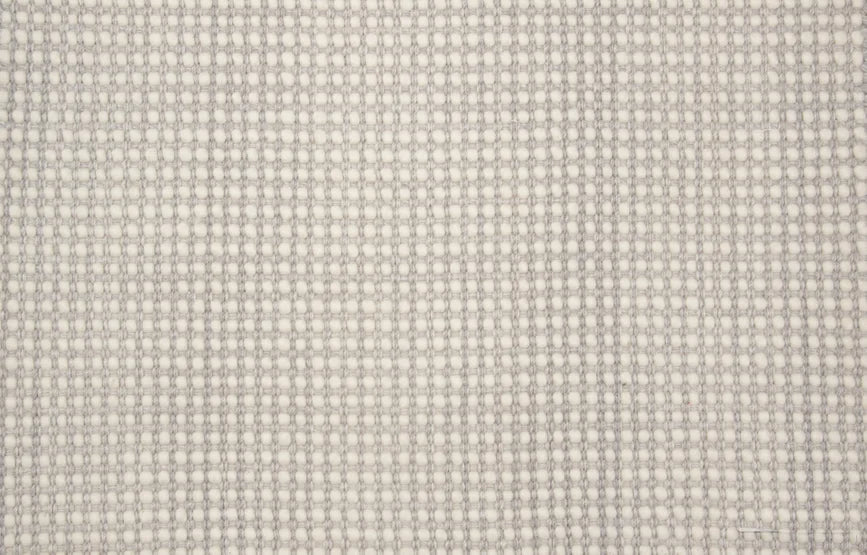 Broadloom carpet swatch in textural pattern light grey color