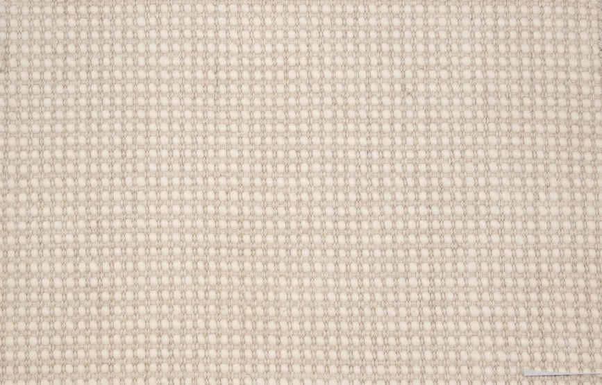 Broadloom carpet swatch in textural pattern cream color