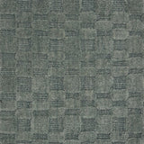 Textured slate blue carpet with a checkered pattern