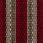 Striped brown flatweave runner in red 