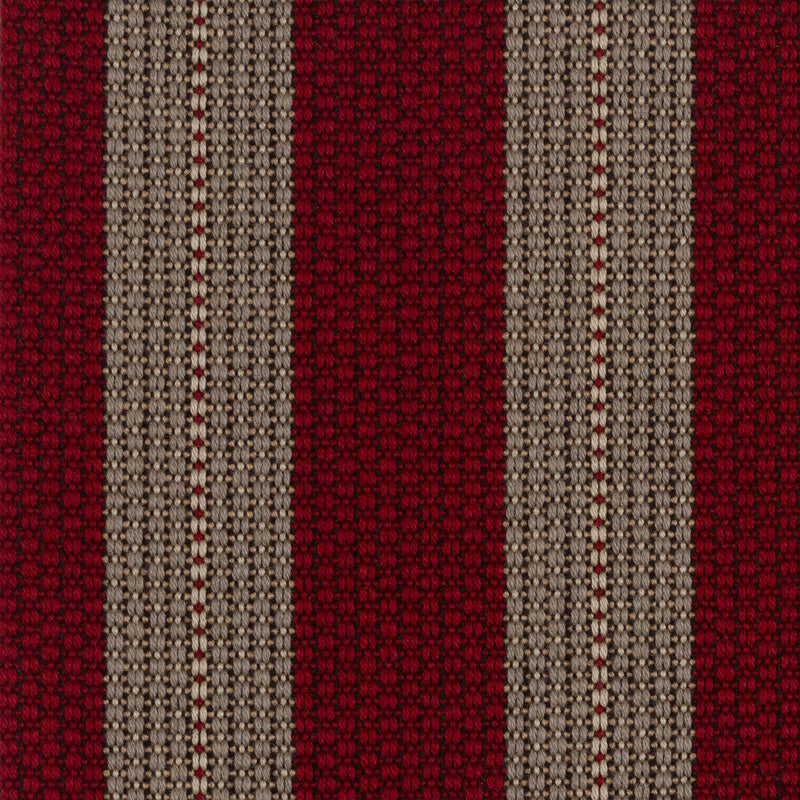 Striped brown flatweave runner in red 