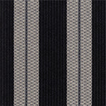 Striped brown flatweave runner in black and white