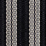 Striped brown flatweave runner in black and white