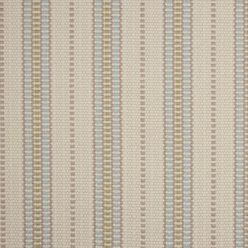 Striped flatweave runner in cream and blue 