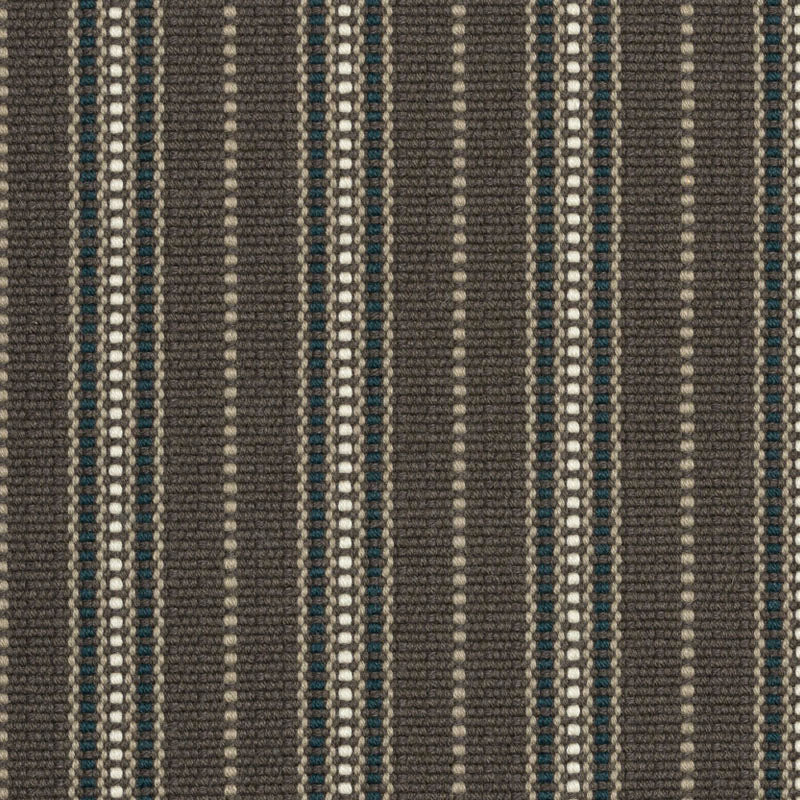 Striped flatweave runner in brown and green
