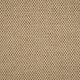 Textural performance broadloom carpet in grid design in beige.