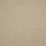 Textural performance broadloom carpet in grid design in cream.