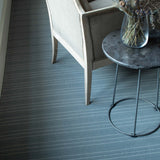Striped flatweave runner in blue