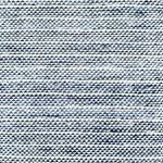 Blue and white striped woven rug. 