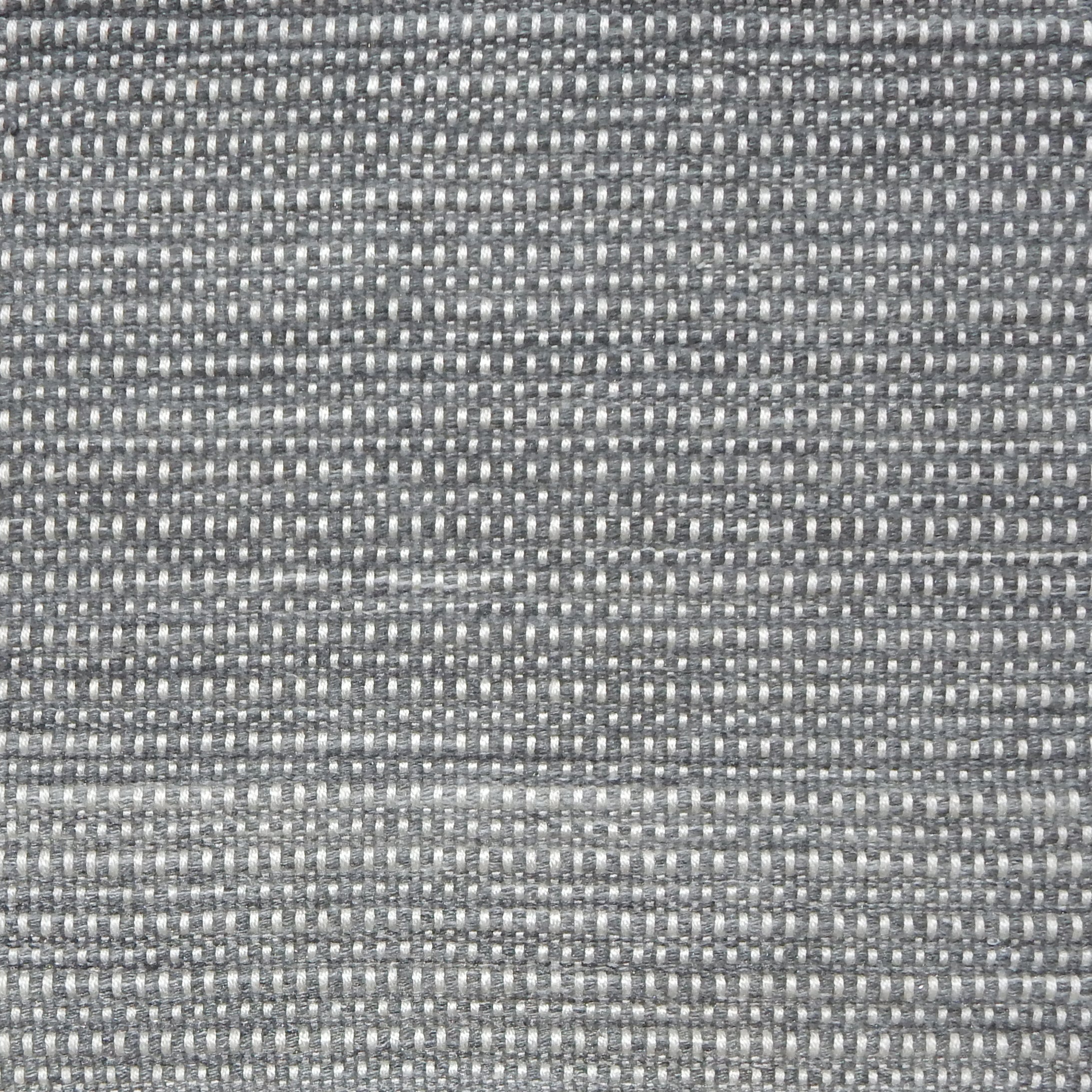 Close-up of a textured gray woven rug