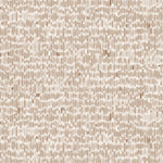 Detail of fabric in a linear check pattern in shades of tan and brown on a white field.