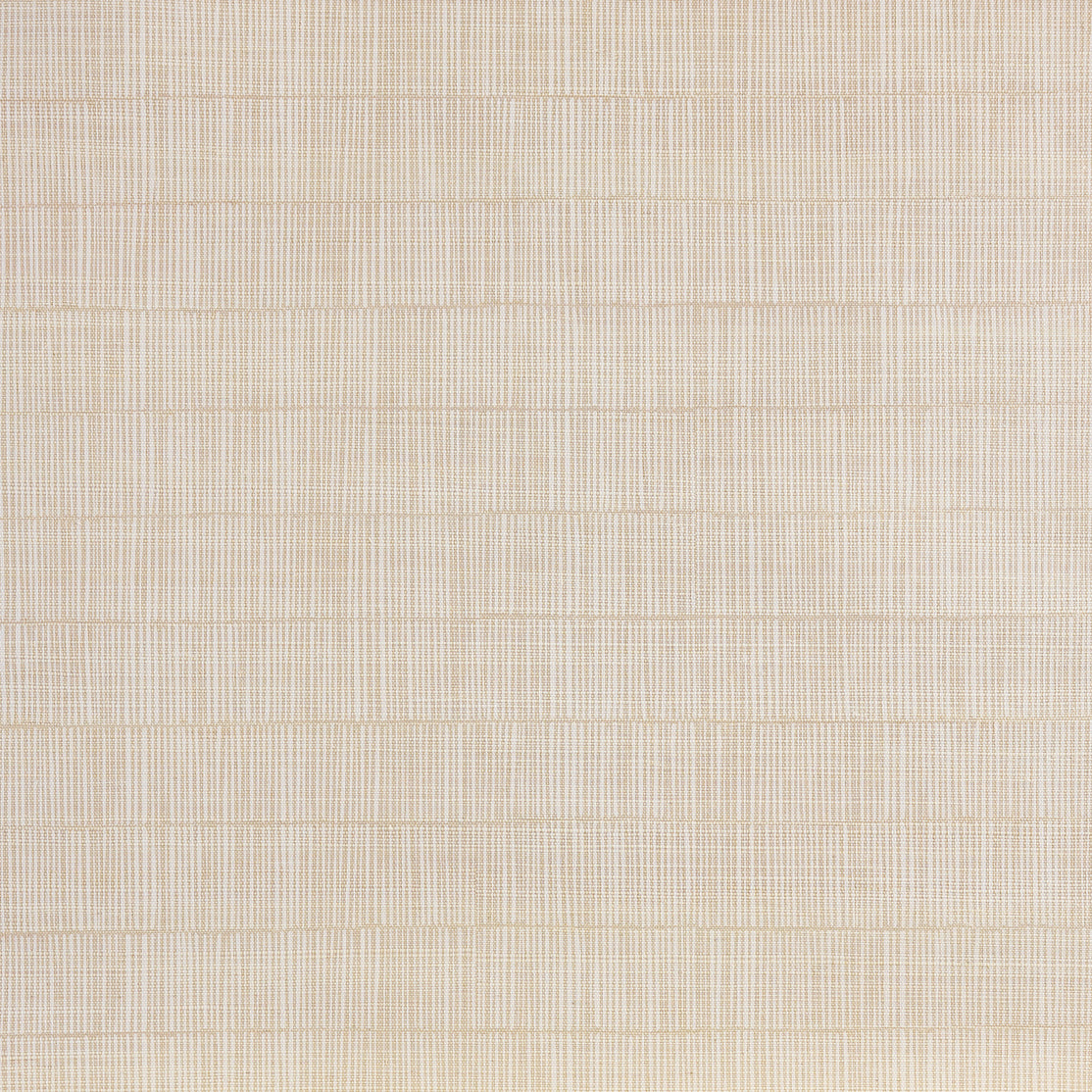Close up of grasscloth with dashed striped grid in tonal beige. 