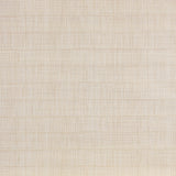 Close up of grasscloth with dashed striped grid in tonal beige. 