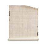 Roll of grasscloth with dashed striped grid in tonal beige. 