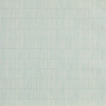 Close up of grasscloth with dashed striped grid in cream on sea foam blue. 
