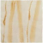 Sheet of hand-painted wallpaper with an irregular combed stripe pattern in ochre on a tan field.