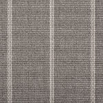 Broadloom carpet in grey with a white widely placed pinstripe