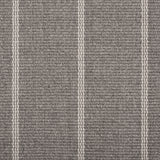 Broadloom carpet in grey with a white widely placed pinstripe