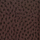 Fabric in a cheetah print in black on a brown field.