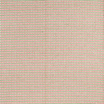 Patterned fabric with pink dots and green stripes on a white background