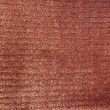 Broadloom carpet in a lightly ribbed cut pile in rust red. 