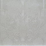 Wallpaper with a  classical illustrated pattern on a grey background