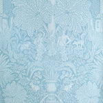 Decorative wallpaper with a floral pattern in light blue tones