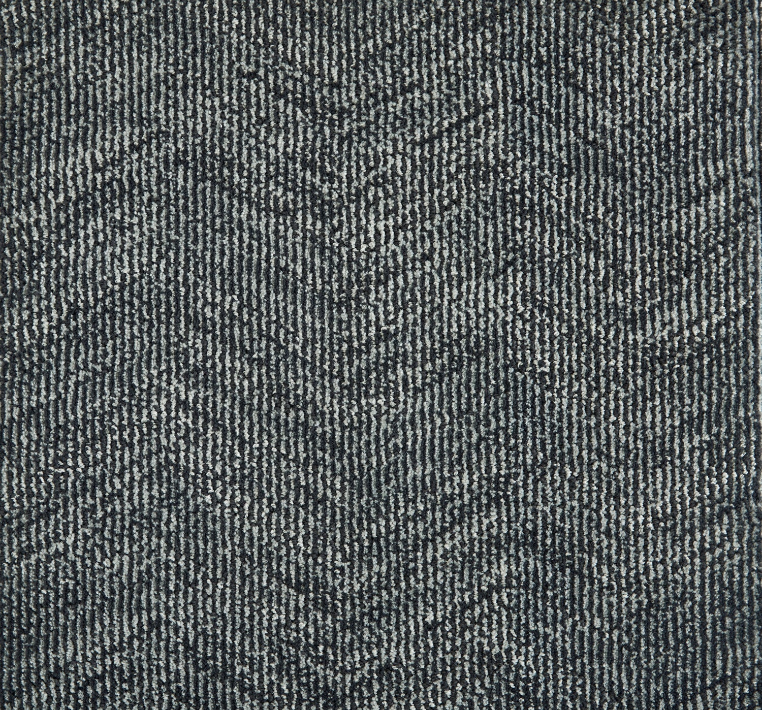 Broadloom carpet swatch herringbone design in black white