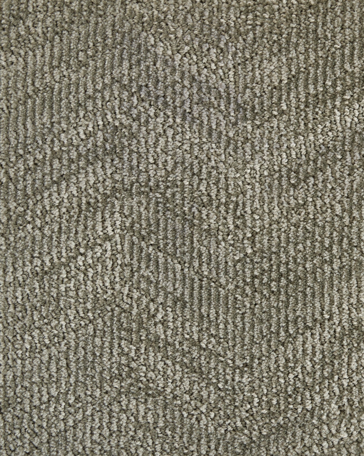 Broadloom carpet swatch herringbone design in green grey