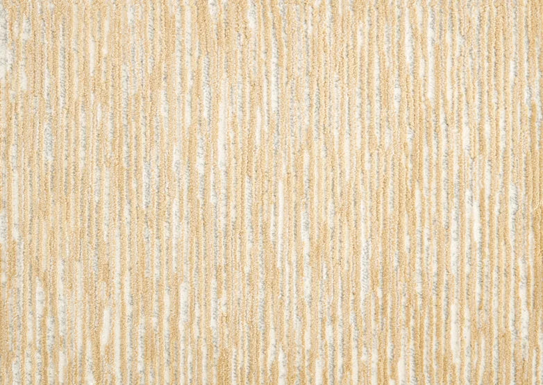 Broadloom carpet swatch in lined pattern yellow color