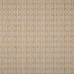 Patterned carpet with a geometric design in warm tan and white