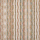 Broadloom carpet with rust, green and beige stripes