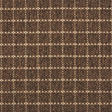 Broadloom carpet with windowpane pattern in dark brown. 