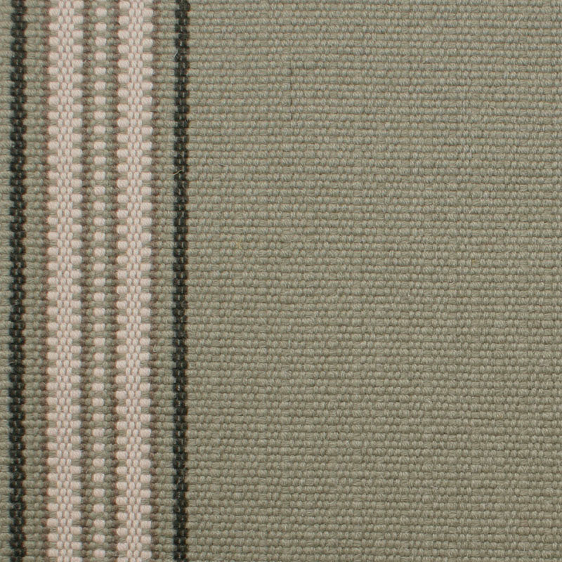 Striped flatweave runner in green 