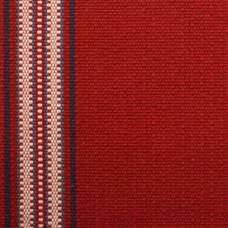 Striped flatweave runner in red