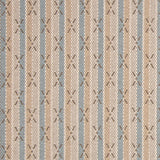 Striped with crosses flatweave runner in tan and blue 