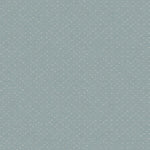 Detail of wallpaper in a dotted diamond grid in white on a blue field.