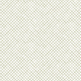Detail of fabric in a painterly grid pattern in light green on a white field.